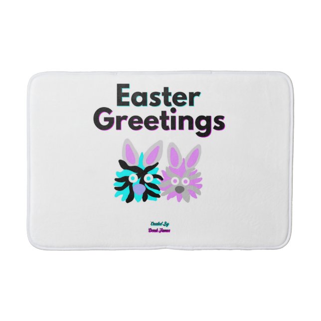 Tapis De Bain Fuzzis de lapin Mat de bain moyen (Devant)