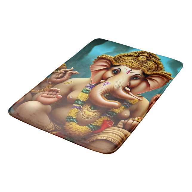 Tapis De Bain Ganesh prend un selfie (Angle)