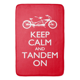 Tapis De Bain Gardez le calme et le tandem dessus