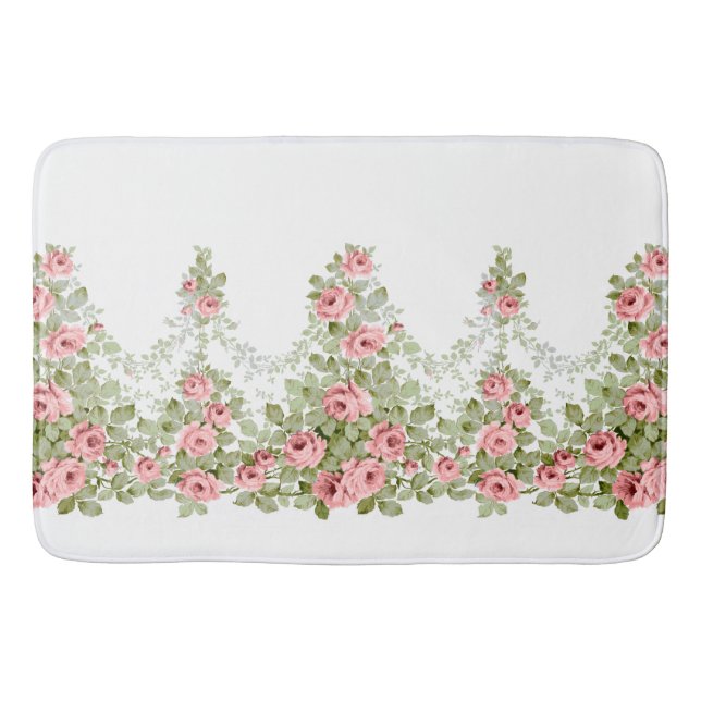 Tapis De Bain Garlands de Roses victoriens roses (Devant)