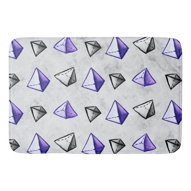 Tapis De Bain Geek de géométrie mathématique Motif pyramide (Devant)