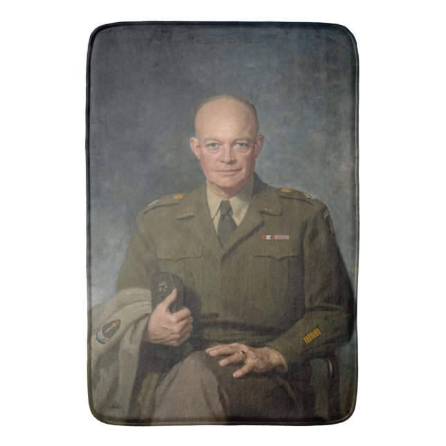 Tapis De Bain Général Dwight Eisenhower Portrait peint 5 étoiles (devant Vertical)