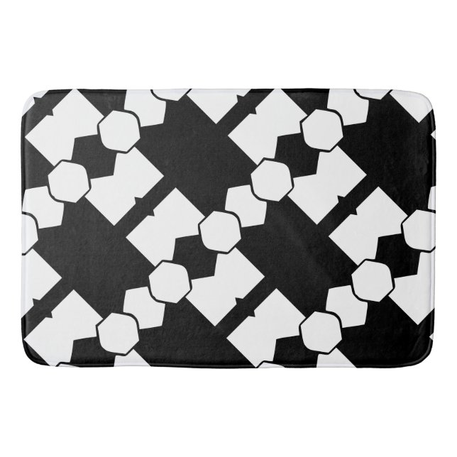 Tapis De Bain Geo forme des cercles de diamants (Devant)
