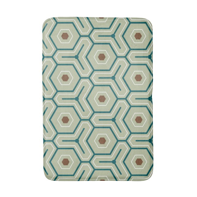 Tapis De Bain Geometric pattern with interlocking hexagons (Devant (Vertical))