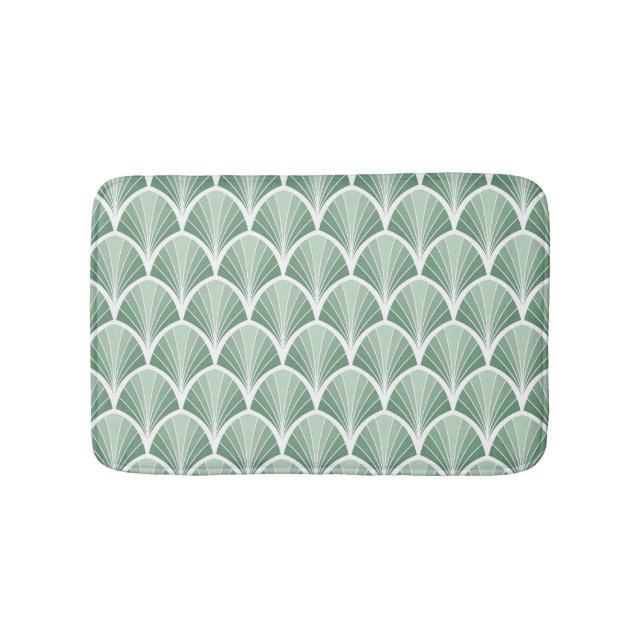 Tapis De Bain Géométrique Classique : Style Art Déco Sans Couleu (Devant)