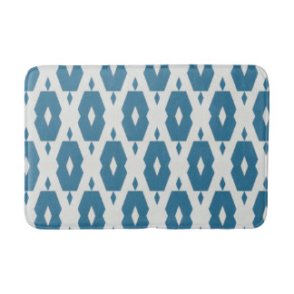 Tapis De Bain Géométrique Indigo Diamant Mat Moyen