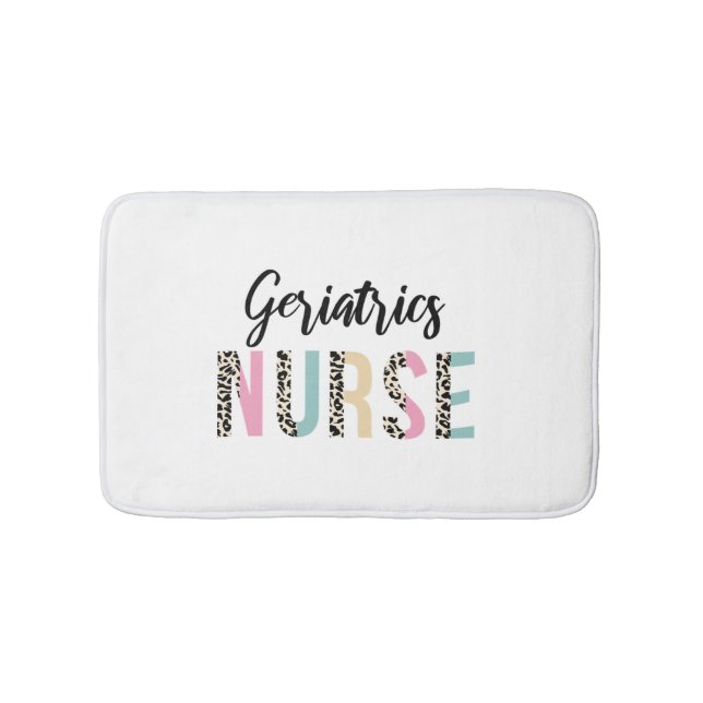Tapis De Bain Geriatrics Nurse mignon Leopard Design - Drôle cad (Devant)