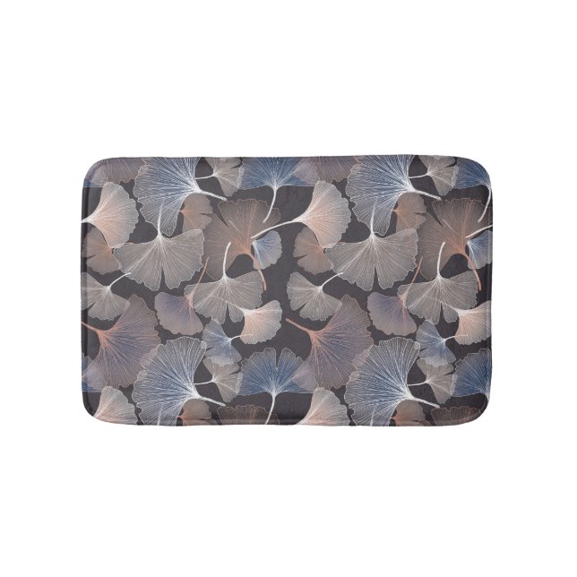 Tapis De Bain Ginkgo feuilles : élégant motif naturel. (Devant)