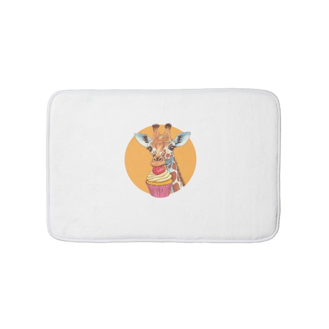 Tapis De Bain Giraffe Avec Cupcake (Devant)