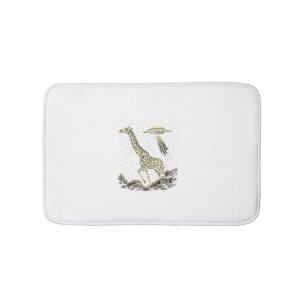 Tapis De Bain Giraffe cosmique drôle Giraffe pour femmes Hommes 