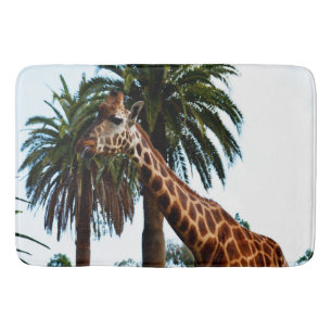 Tapis De Bain Giraffe Drôle Qui Donne Une Framboise,