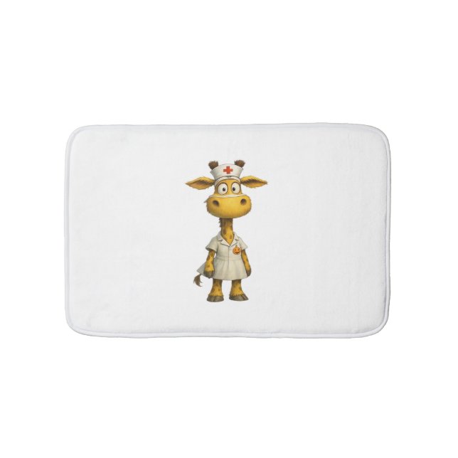 Tapis De Bain Giraffe Nurse Cartoon - Héros de soins de santé lu (Devant)
