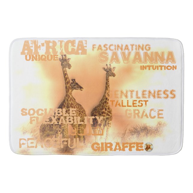 Tapis De Bain Giraffes Uniques Grand Mat De Bain (Devant)
