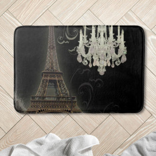 Tapis De Bain girly chic retro mode paris eiffel tower