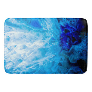Tapis De Bain Glace Blue Crystal Gem Gemstone Agate Quartz