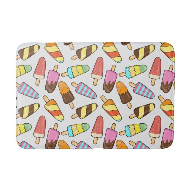 Tapis De Bain Glacé Crème Popsicles nattes de bain (Devant)