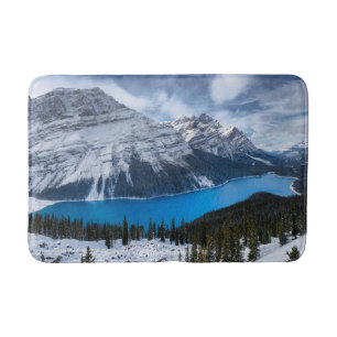 Tapis De Bain Glace et neige   Lac Peyto, Rocheuses canadiennes