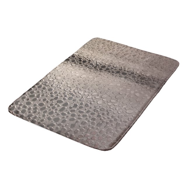 Tapis De Bain Glam Abstrait moderne Silver Rose Blush Rose or (Angle)