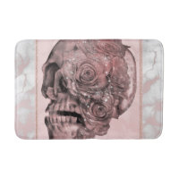Glam Rose Gold Rose Skull Marbre