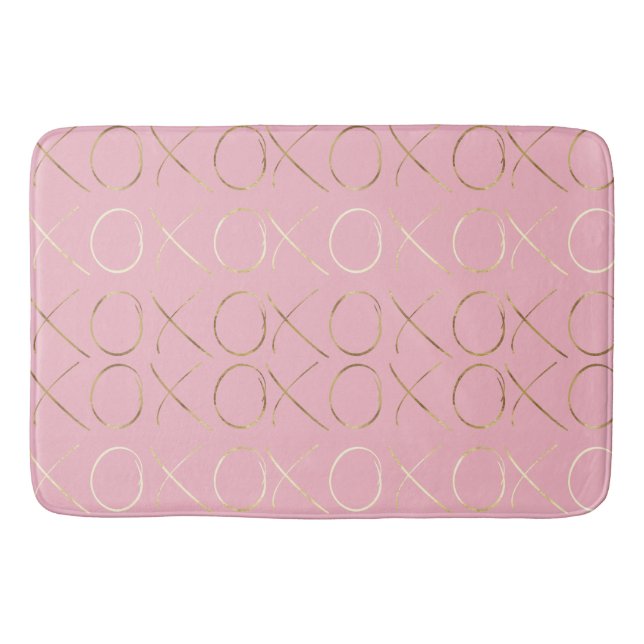 Tapis De Bain Glam XOXO pour fille rose or (Devant)