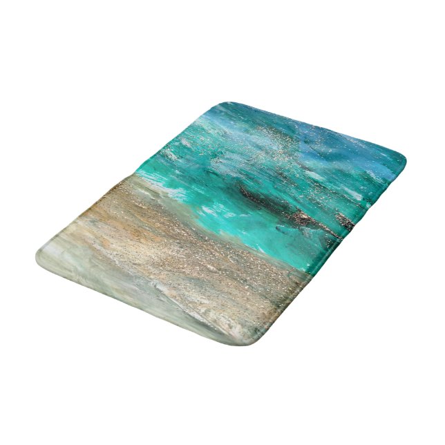 Tapis De Bain Glitterie moderne Artsy Abstrait (Angle)