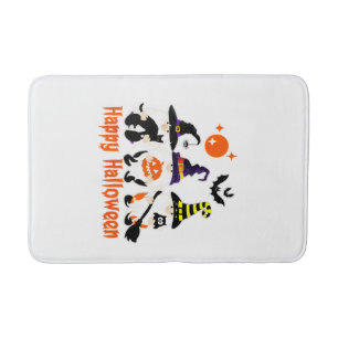 Tapis De Bain Gnomes d'Halloween Mignon Citrouille Automne