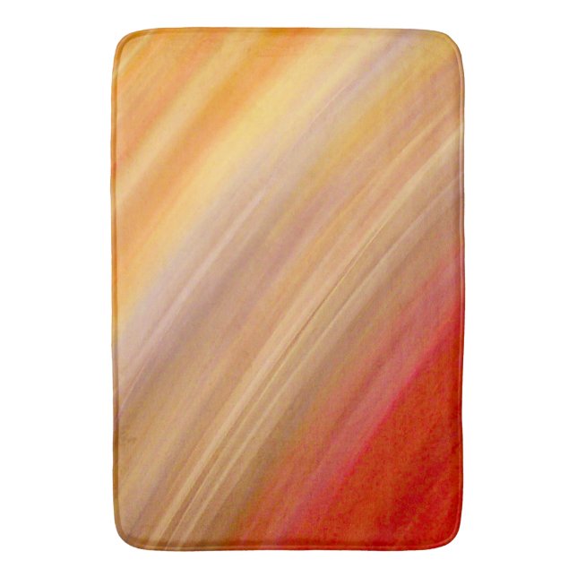 Tapis De Bain Gold et Red Streaks Abstraits (devant Vertical)