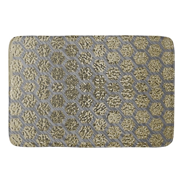 Tapis De Bain Gold et Silver Luxuriant Design Collection (Devant)