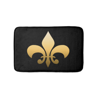 Tapis De Bain Gold Fleur de Lis
