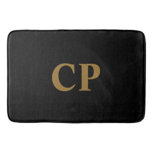 Tapis De Bain Gold initial personnalisé