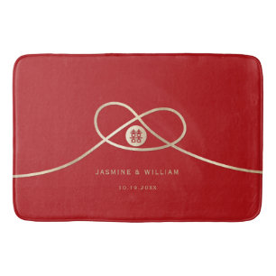Tapis De Bain Gold Knot Union Double Bonheur Mariage chinois
