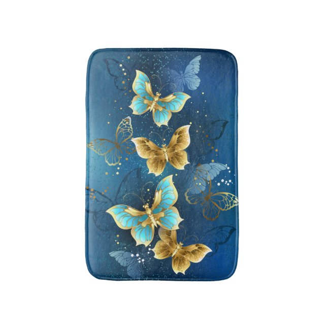 Tapis De Bain Golden butterflies (Devant (Vertical))