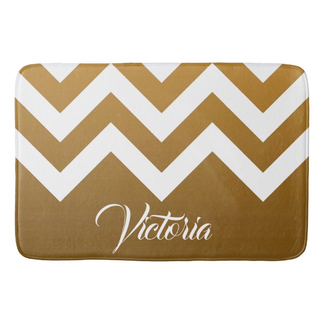 Tapis De Bain Golden Chevrons (Devant)