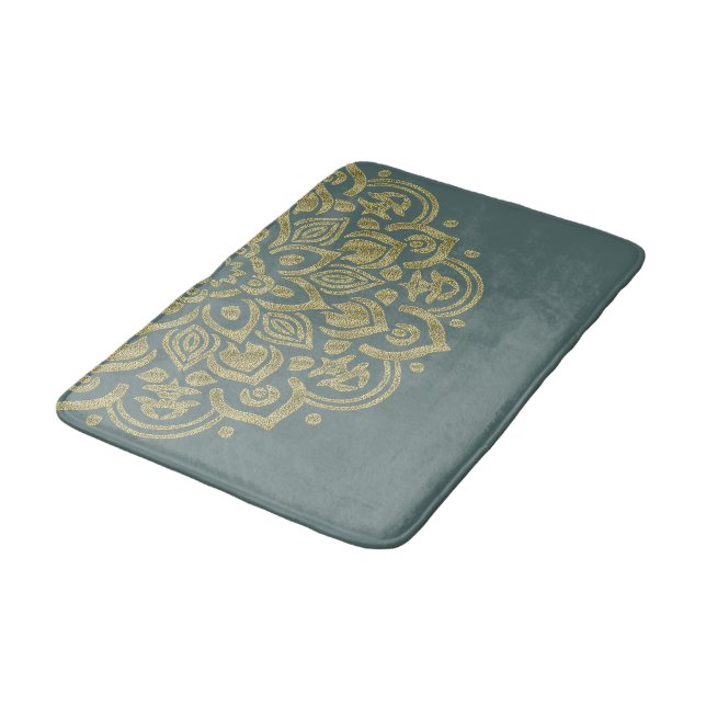 Tapis De Bain Golden Mandala - Bathmat (Angle)