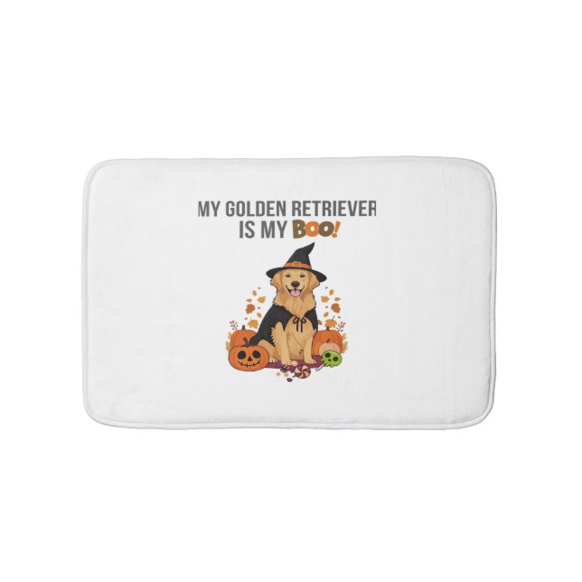 Tapis De Bain Golden Retriever Halloween Chien Mon Golden Retrie (Devant)