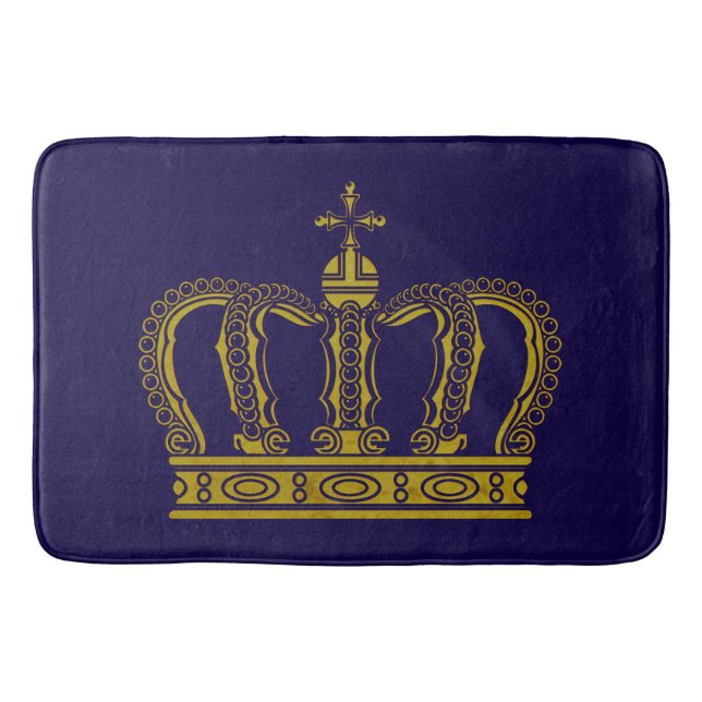 Tapis De Bain Golden Royal Crown + votre backgr. & idées (Devant)