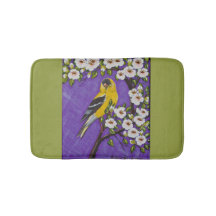 Goldfinch et Blossoms Bain Mat