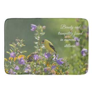 Tapis De Bain Goldfinch sur Harebell Flower