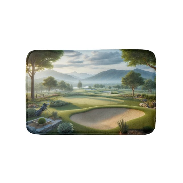 Tapis De Bain Golf Bain Mat Avec Parcours De Golf Pittoresque (Devant)