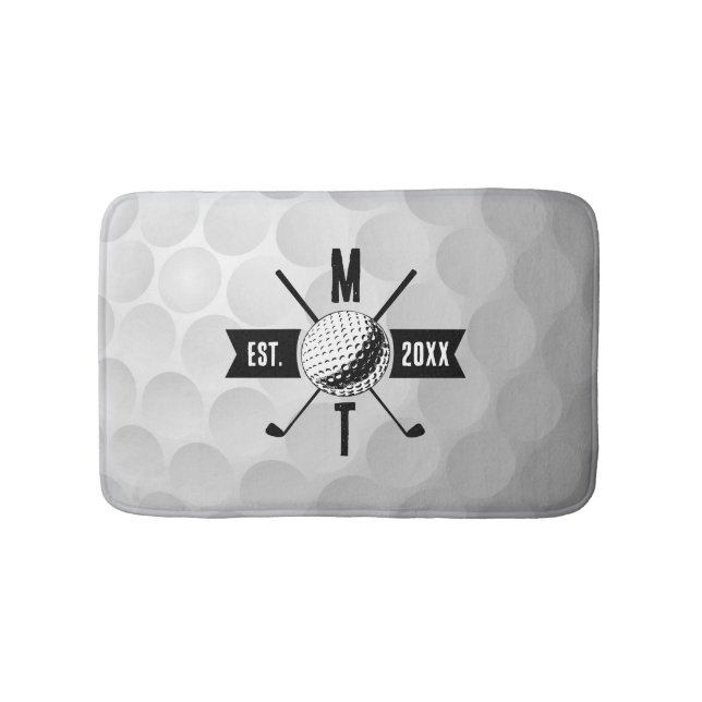 Tapis De Bain Golf Ball Texture & Club Premier Monogramme (Devant)