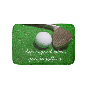 Tapis De Bain Golf Life est bon avec le ballon de golf sur le ta