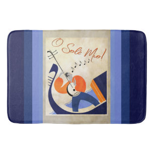 Tapis De Bain Gondolier chantant Art Déco O Sole Mio