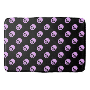 Tapis De Bain Gote Goth Crânes roses