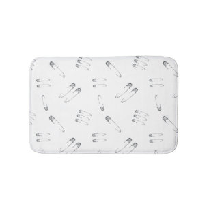 Tapis De Bain Goth Grunge Safety Pins Punk Motif