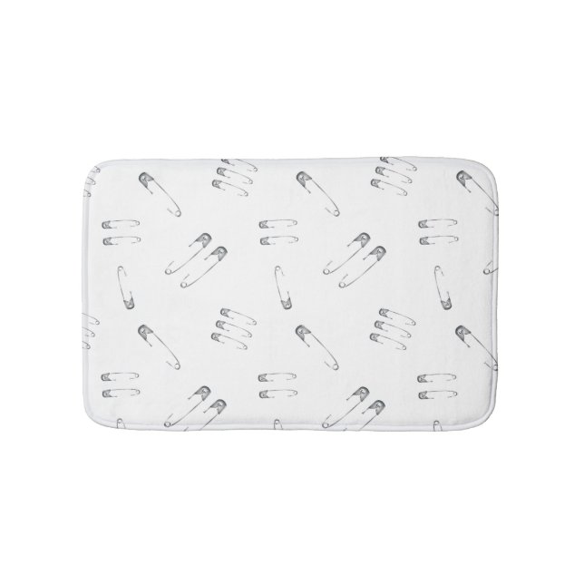 Tapis De Bain Goth Grunge Safety Pins Punk Motif (Devant)