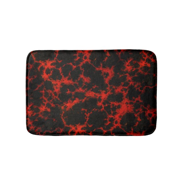 Tapis De Bain Goth repéré vibrant rouge et noir (Devant)