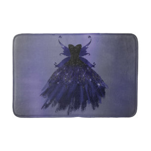 Tapis De Bain Gothique Fairy Indigo Gown Fleur royale violet p
