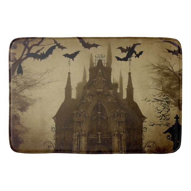 Tapis De Bain Gothique/Halloween/automne/citrouille (Devant)