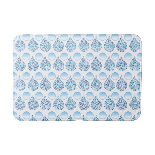 Tapis De Bain Gouttelettes d'eau et bulles (Devant)