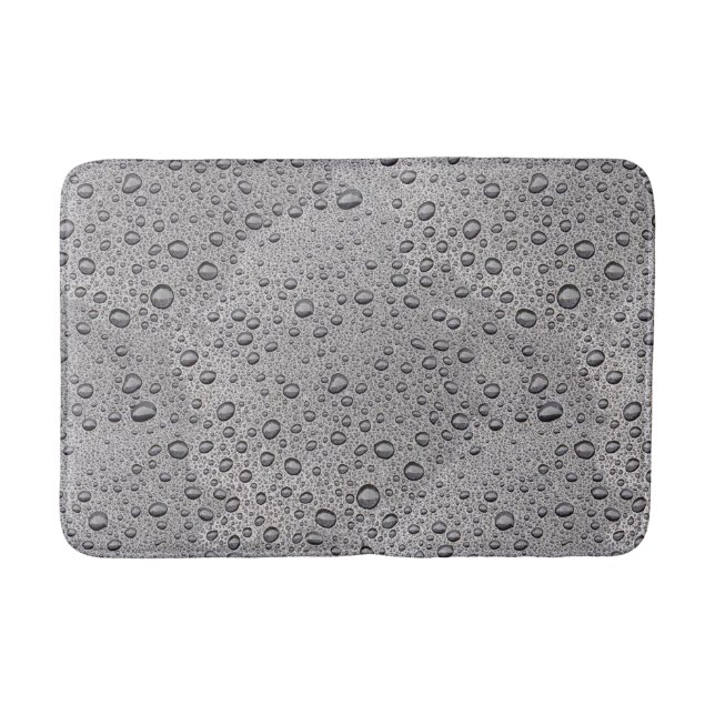Tapis De Bain gouttelettes d'eau gris (Devant)